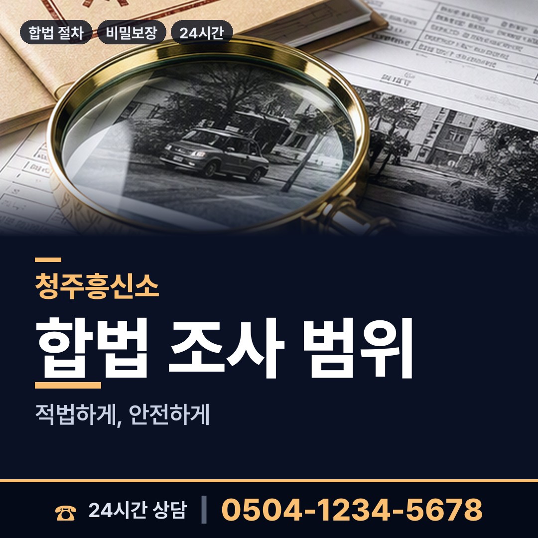 청주 봉명1동 이혼조사 상담 안내